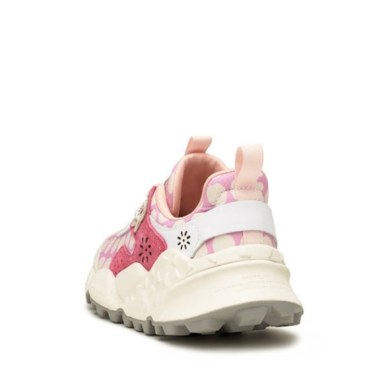 Scarpe Donna Flower Mountain KOTETSU Bianche Rosa | ITLCOID