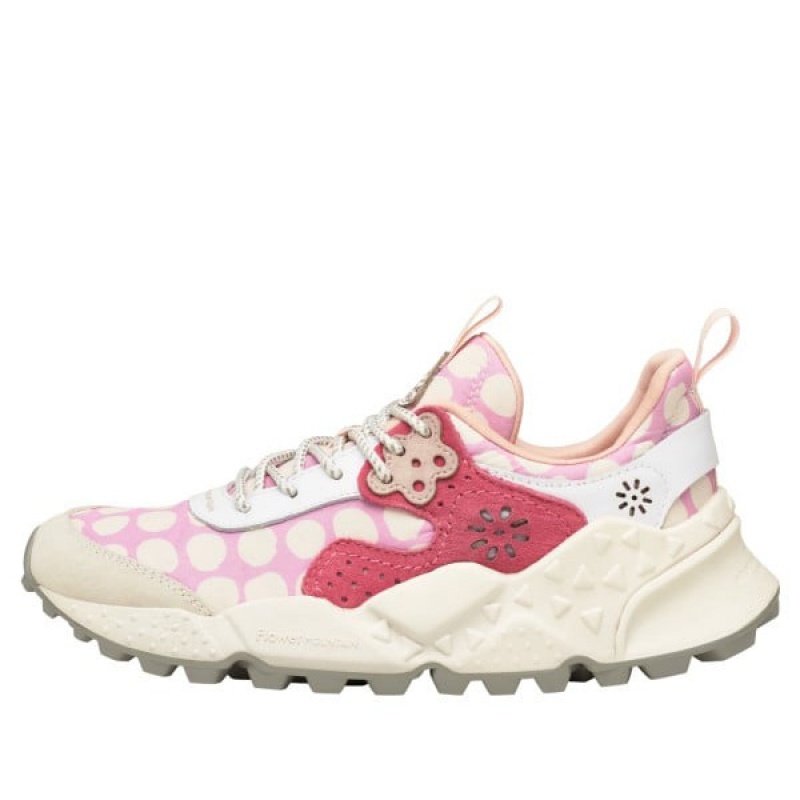 Scarpe Donna Flower Mountain KOTETSU Bianche Rosa | ITLCOID